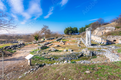 Ruins of the ancient city of Philippi, Eastern Macedonia and Thrace, Greece photo