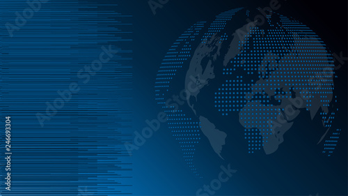 Erdball und Linien, Digital, Technologie, Hintergrund