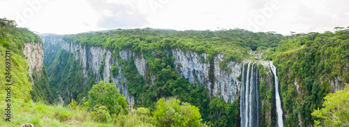 Beautiful landscape of Itaimbezinho Canyon and green rainforest, Cambara do Sul, Rio Grande do Sul, Brazil photo