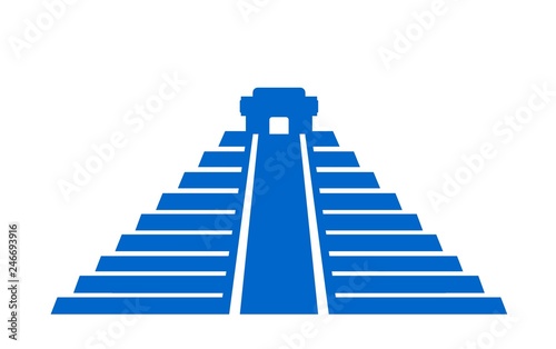 Pyramide Inca bleu
