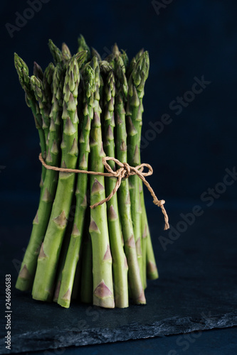 Asparagus bunch tied with twine