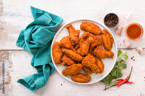 Wallpaper Mural Plate of chicken wings Torontodigital.ca