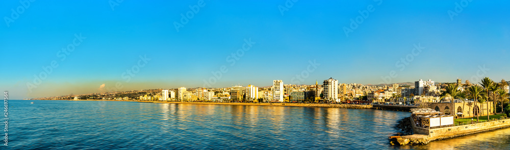 Panorama of Sidon town in Lebanon