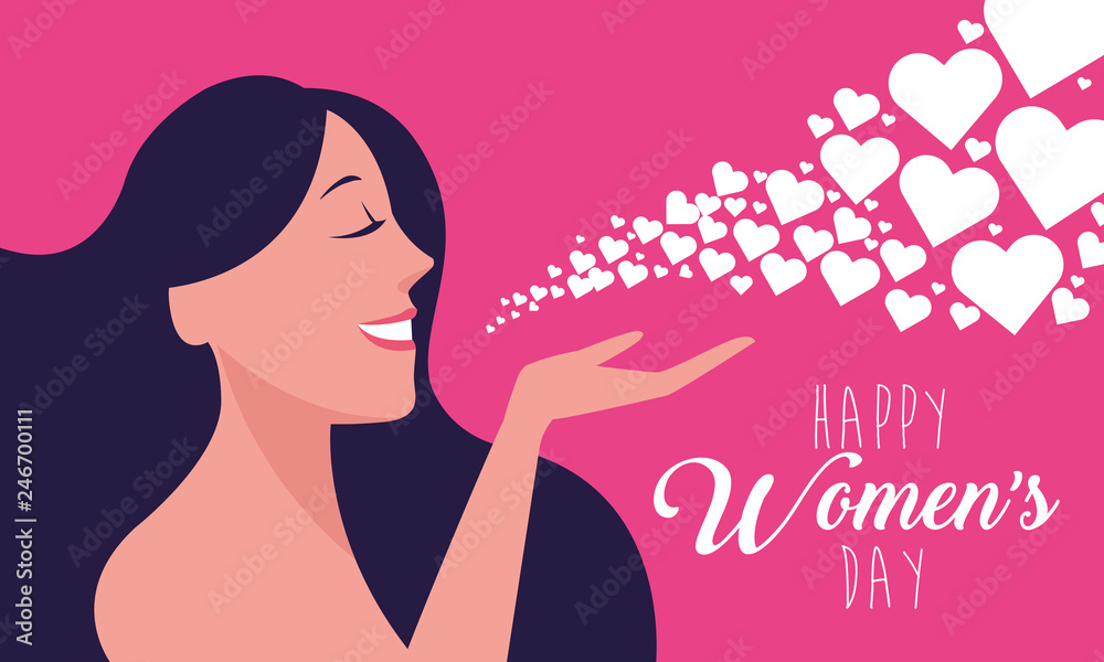 Happy women day card Happy women day card
