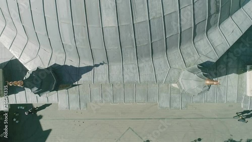 Konya Mosque Top View and Gate Aerial photo