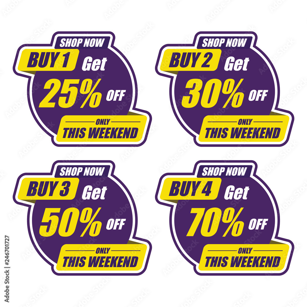This Weekend Special Offer Buy 1 Get Discount 25% Vector illustration - Vector Marketing Advertising and PR This Weekend Special Offer Buy 1 Get Discount 25% Vector illustration - Vector Marketing Advertising and PR