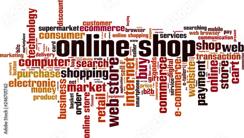 Online shop word cloud