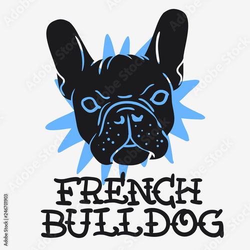 French Bulldog  Graphics For Tee Print t shirt  Typographic Design Vector Media