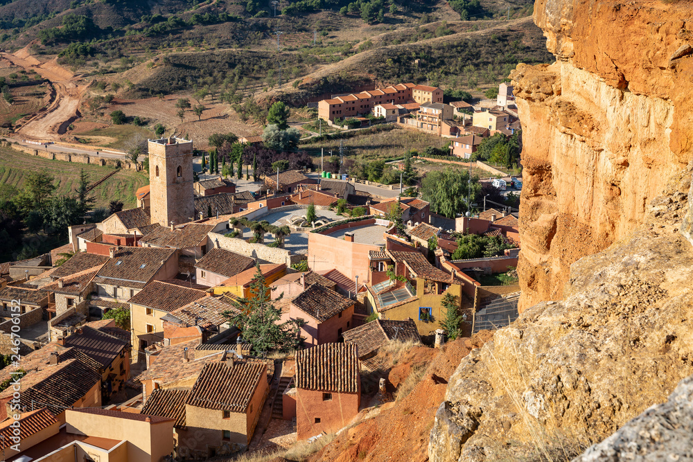 a view over Anento village, province of Zaragoza, Aragon, Spain