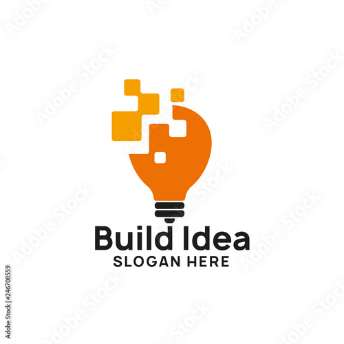 creative idea logo design template. bulb icon symbol design