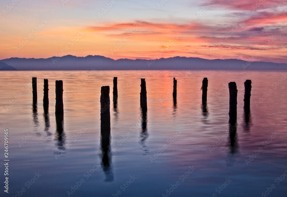 posts in the water by Skip Weeks