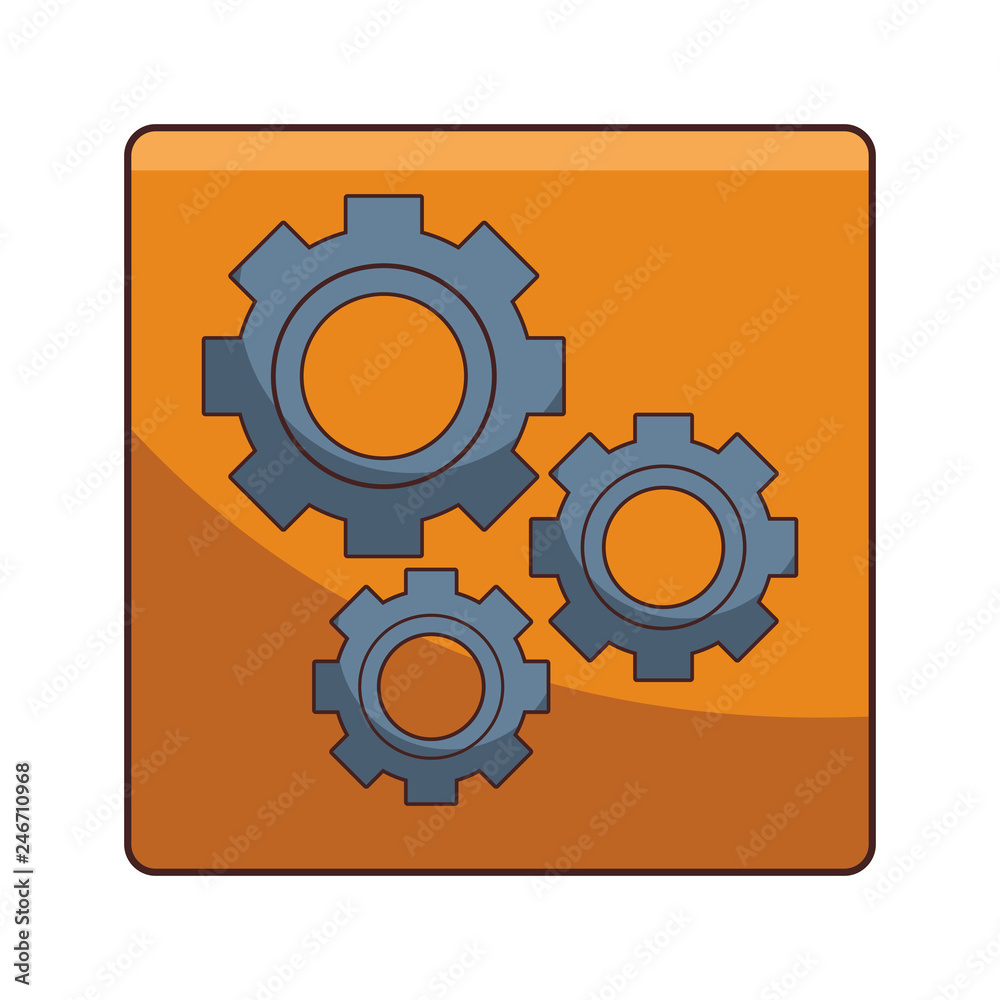 technology gears support cartoon