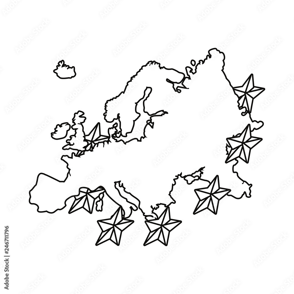 european union map stars