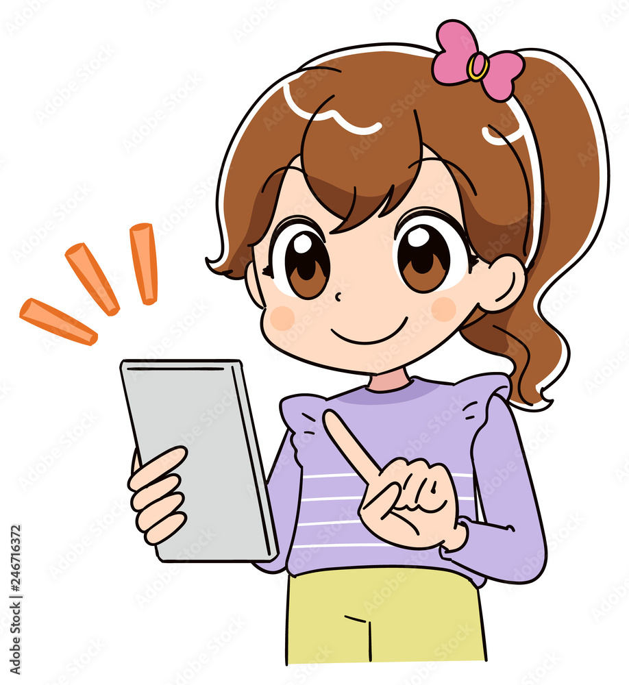 小学生 子ども 女の子 スマホ(アニメ・ゲーム風テイスト) 小学生 子ども 女の子 スマホ(アニメ・ゲーム風テイスト)