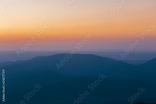 Sunset Dusk Light Over Mount Buffalo Landscape in Victoria, Australia. © Judah