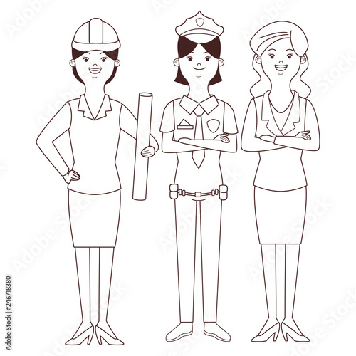 women profession and occupation avatars