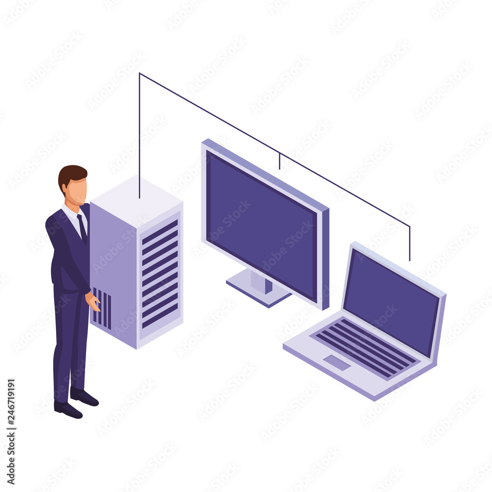 businessman with computer businessman with computer