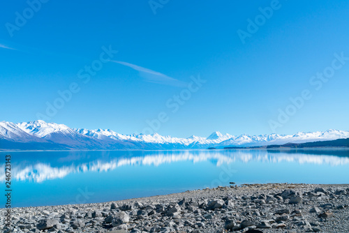 Lake Pukaki in Mackenzie Basin photo