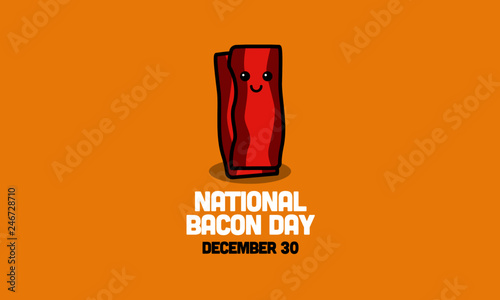 National Bacon Day 30 December Poster for Social Media 