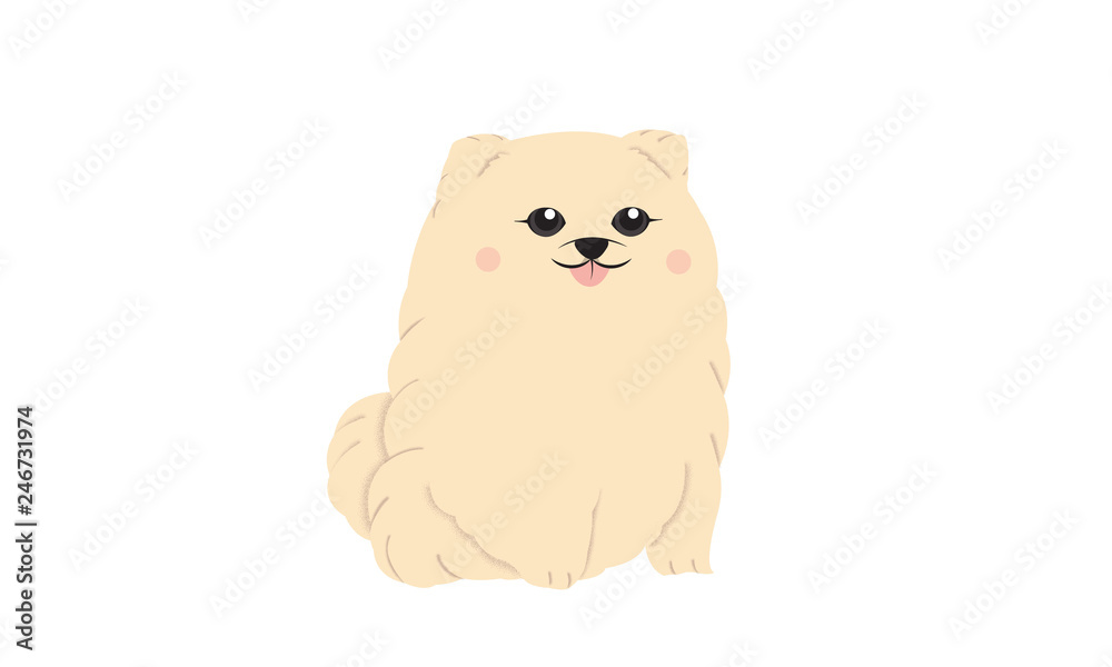 pommeranien dog cartoon vector pommeranien dog cartoon vector