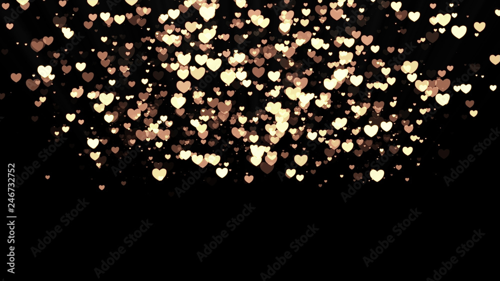 Digital black abstract background with heart particles, waves, glittering and deep space Particles form into lines, surfaces and grids Digital black abstract background with heart particles, waves, glittering and deep space Particles form into lines, surfaces and grids