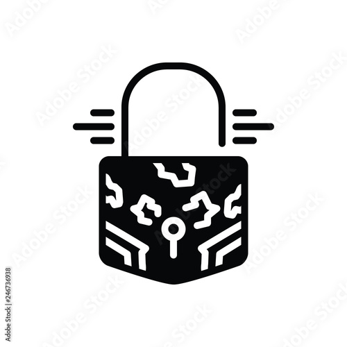 Black solid  icon for rust 