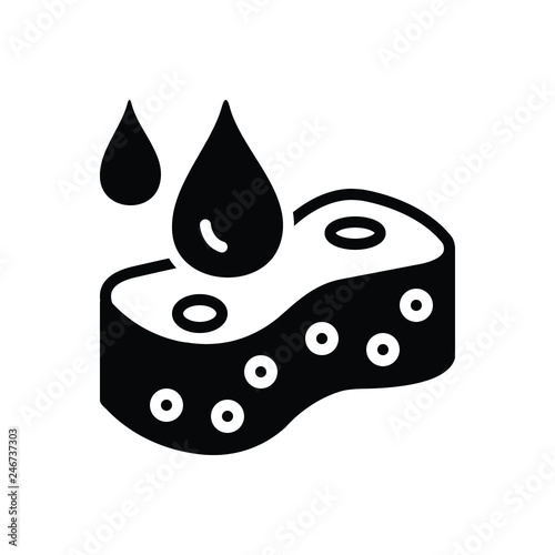 Black solid icon for absorb 