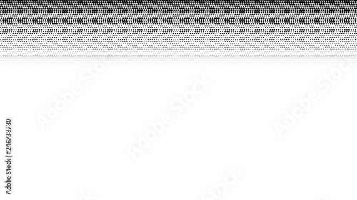 black dots, scaling size from top to bottom, white background.