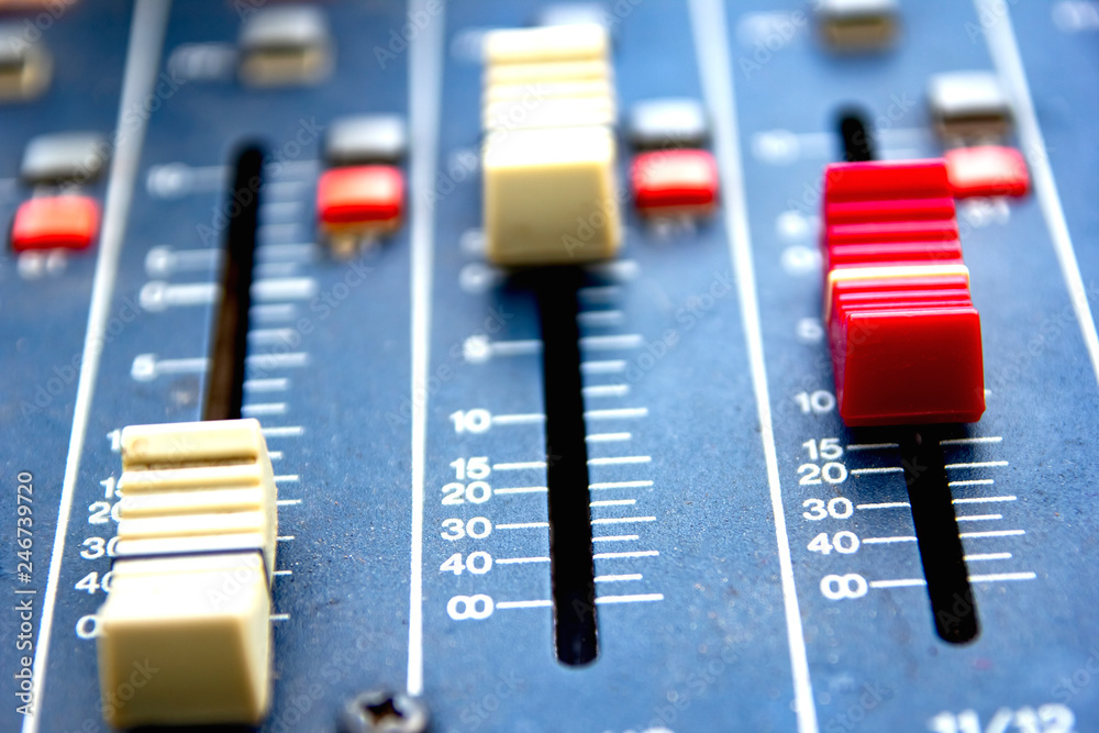 Slide the volume control sound audio mixer. Slide the volume control sound audio mixer.