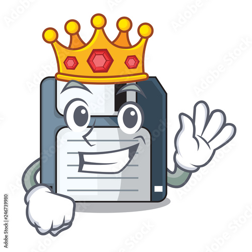 King floppy disk in the writing wallet