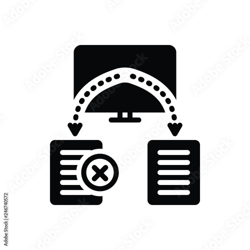 Black solid icon for Reassign 