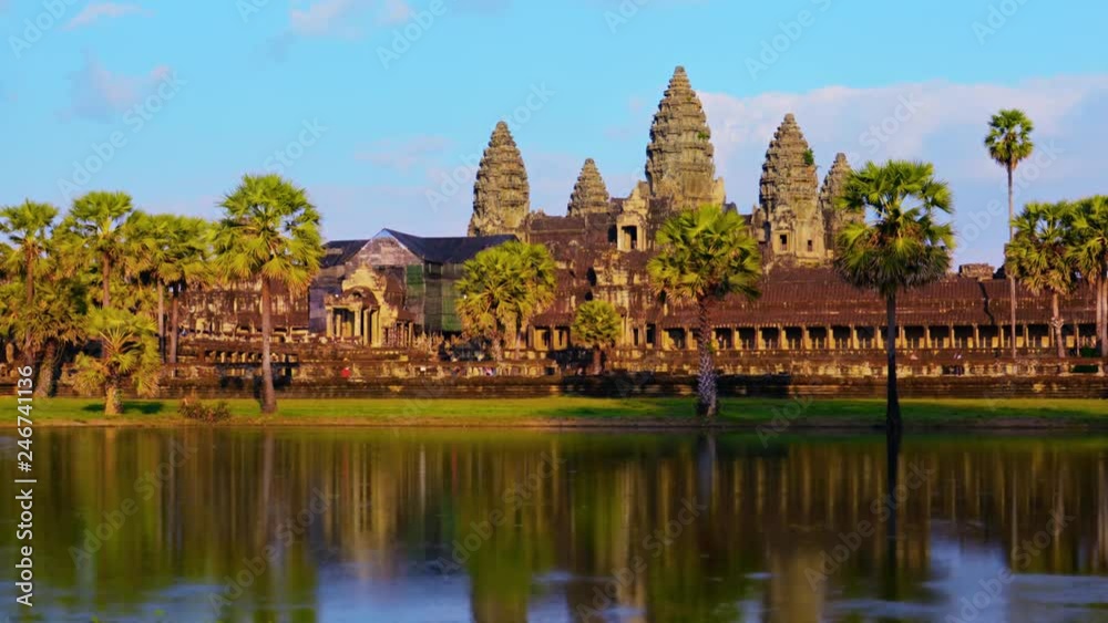 Angkor Wat from across the Mote in Time-Lapse Angkor Wat from across the Mote in Time-Lapse