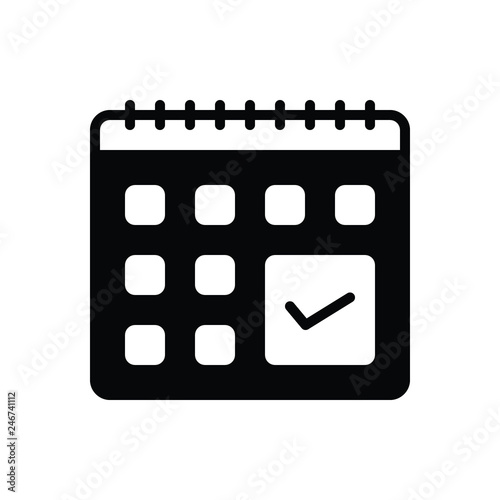 Black solid icon for adherence 