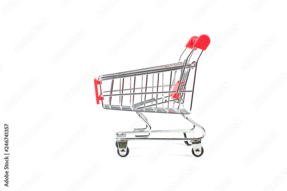 Cart in the mall white background. Cart in the mall white background.