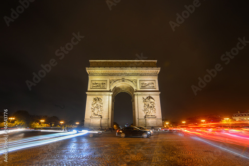 Triumphal Arch at evening in Paris, France © Phuong