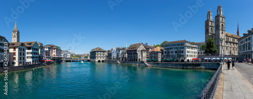 Street View of Downtown Zurich, Switzerland.