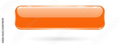Orange 3d glass button