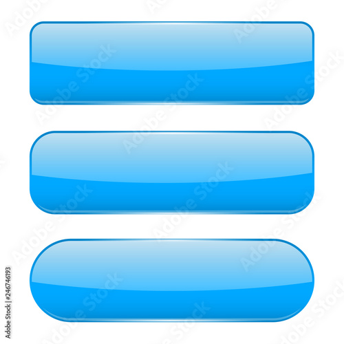 Blue 3d glass buttons
