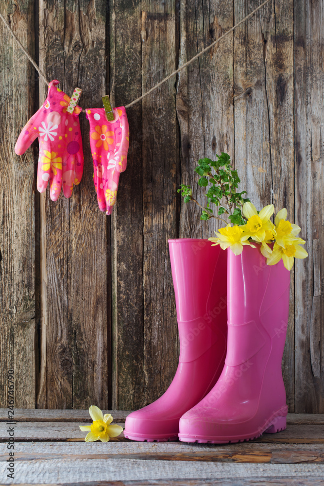 Spring rubber hotsell boots