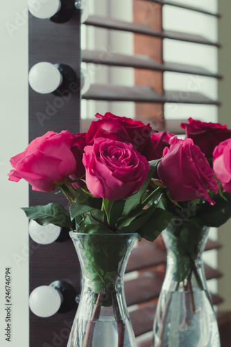 Bouquet of rose hips in vintage style