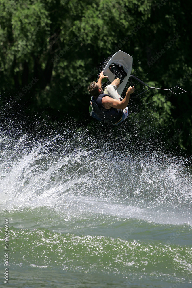 Naklejka premium Wakeboarding