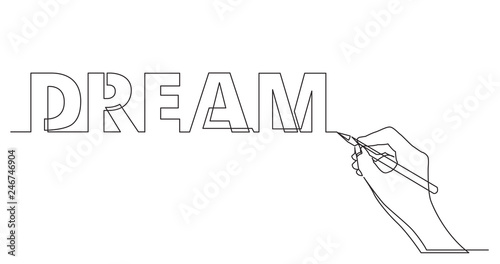 hand drawing business word of dream