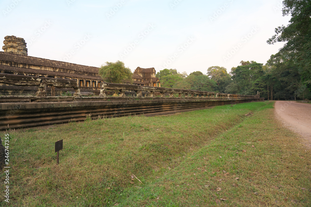 Siem Reap,Cambodia-January 11, 2019: Angkor Wat South Gallery in Siem Reap, Cambodia. 