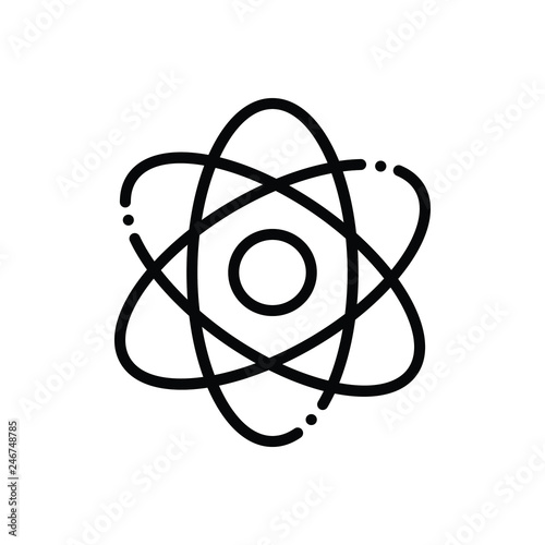 Black line icon for atomizing  molecules  photo