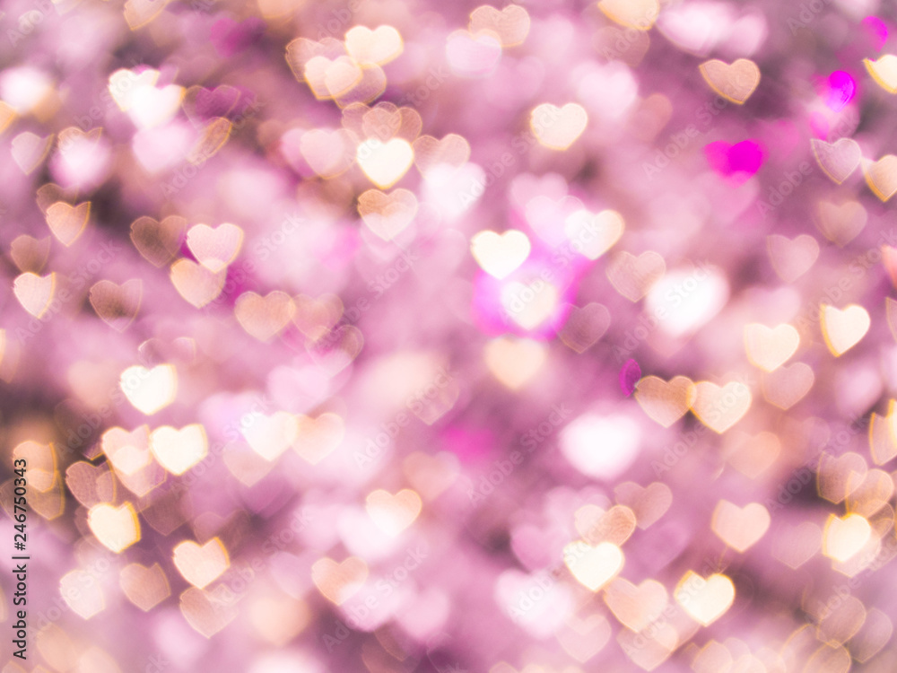 Bokeh shape heart, Love valentine day concept