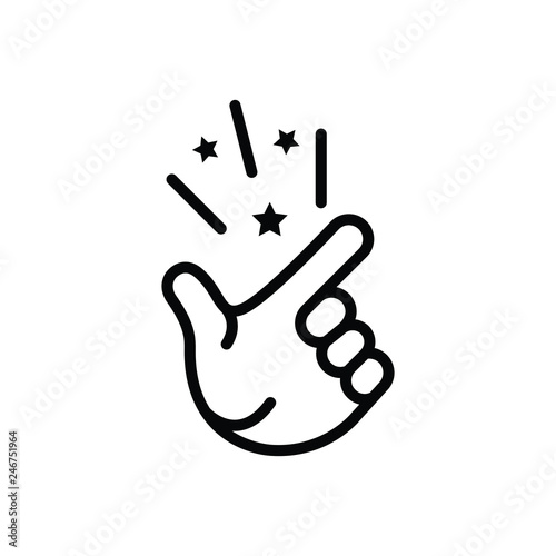 Black line icon for easy simple 