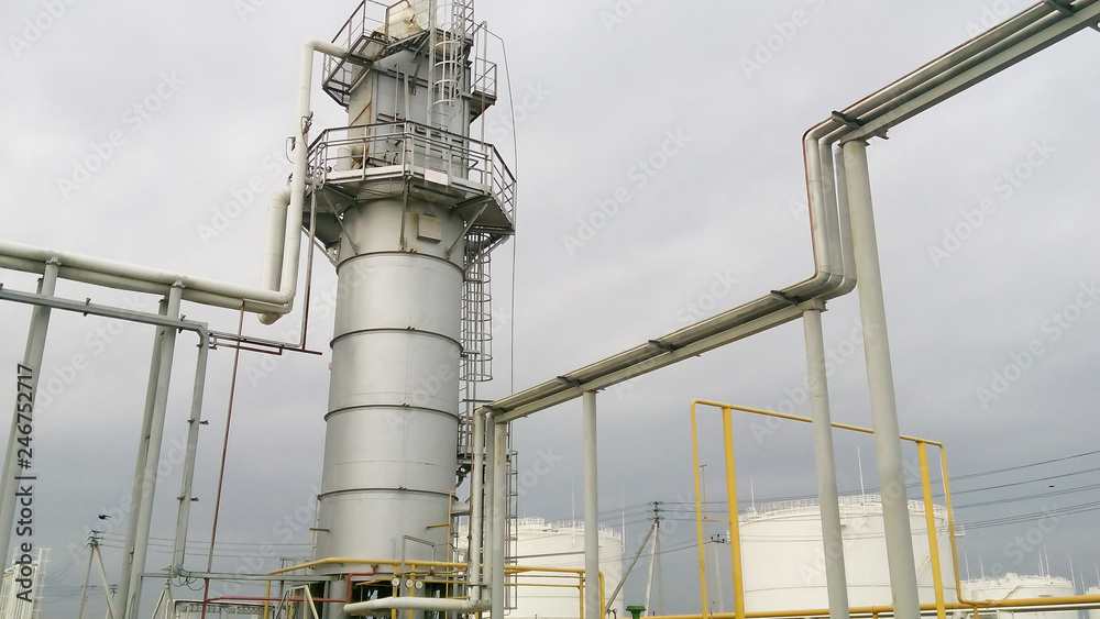 Fototapeta premium Furnace for heating oil at the refinery