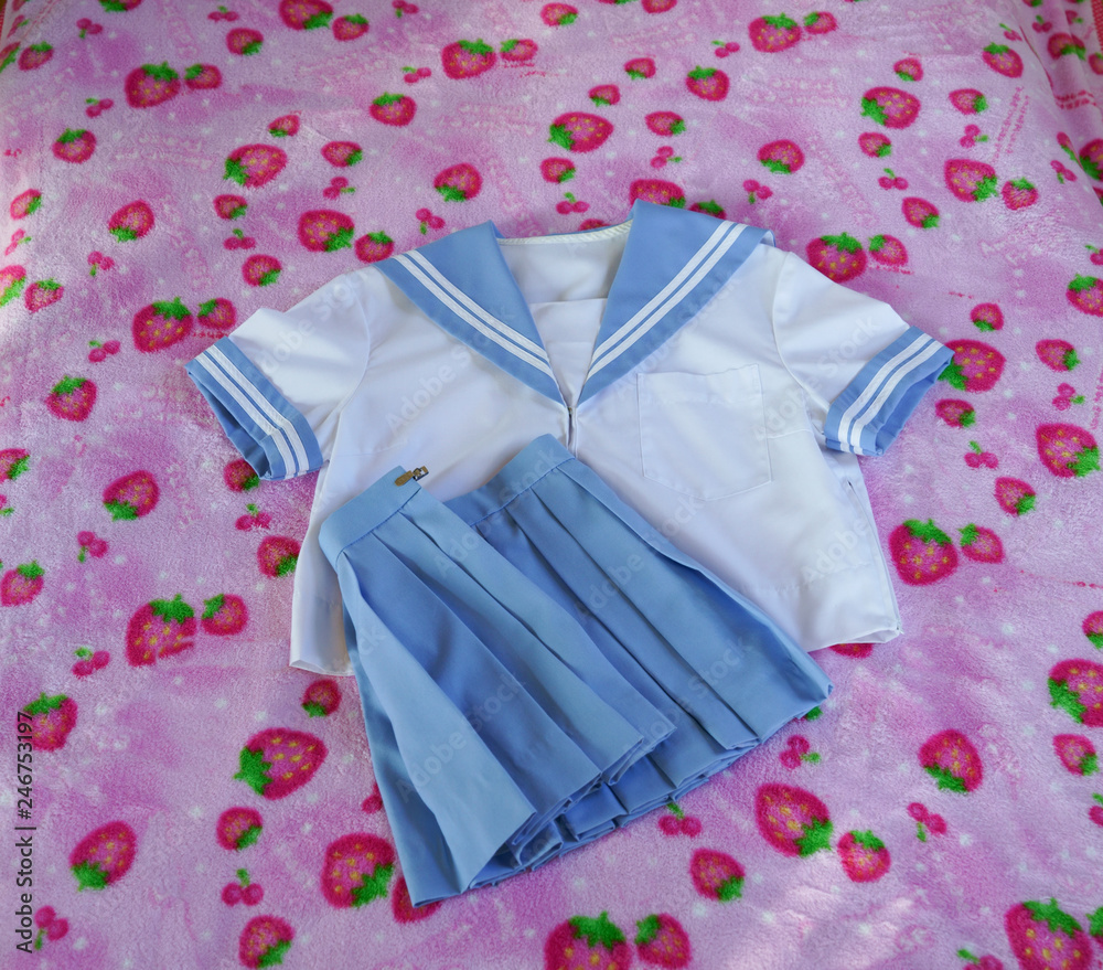 日本の学校制服 日本の女子高校生の制服 女子高校生の夏服 Stock Photo Adobe Stock