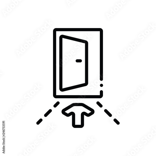 Black line icon for input penetration 