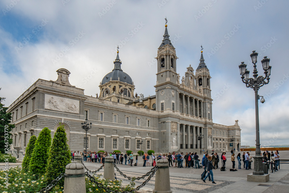Fototapeta premium The Almudena Cathedral in Madrid, Spain